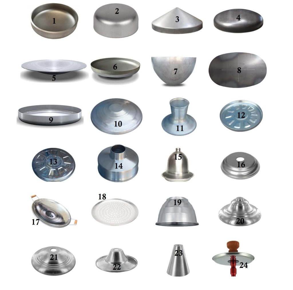 fond de cuve bombé virole fond plat hémisphérique conique elliptique torisphérique demi-sphère calotte spherique