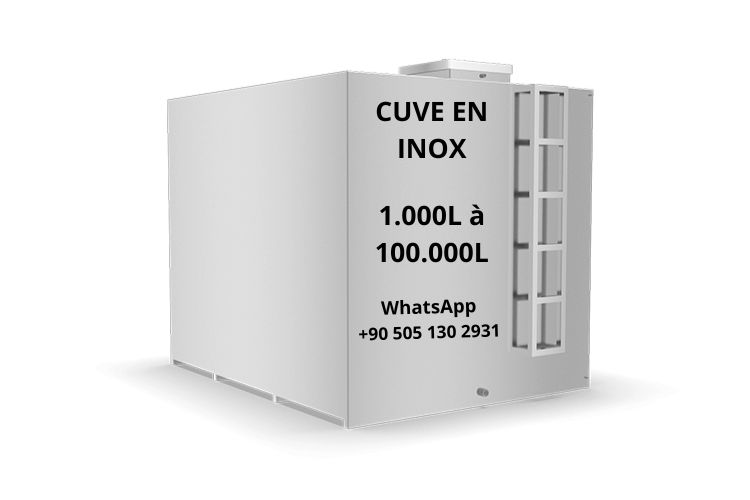 cuve en inox carre prismatique